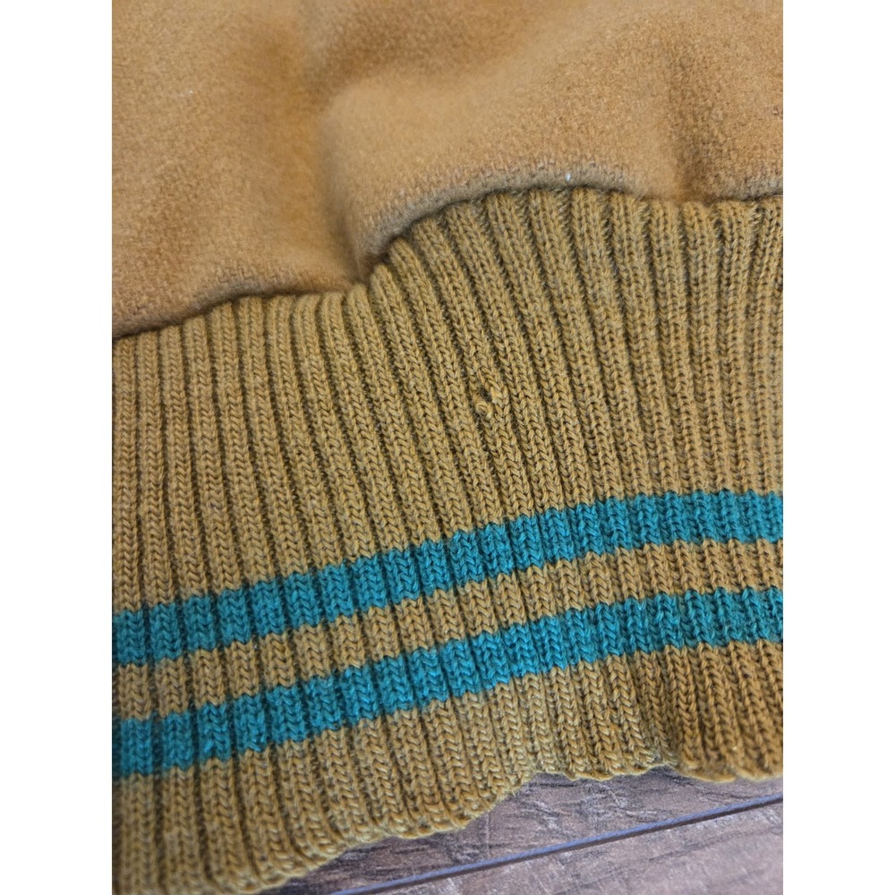Vintage Butwin Varsity Letterman Jacket 40 Yellow Green Wool Leather 1950s 1960s - Picture 15 of 15